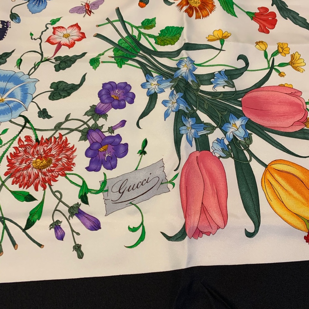 Gucci Silk Floral Scarf - Stunning Never Used